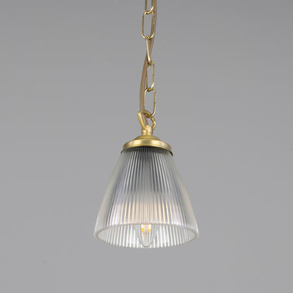 Gadar Small Holophane Glass Pendant Light