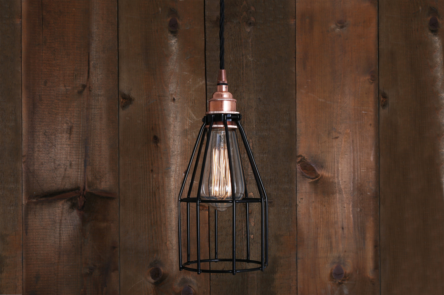 Lima Industrial Cage Copper Pendant Light