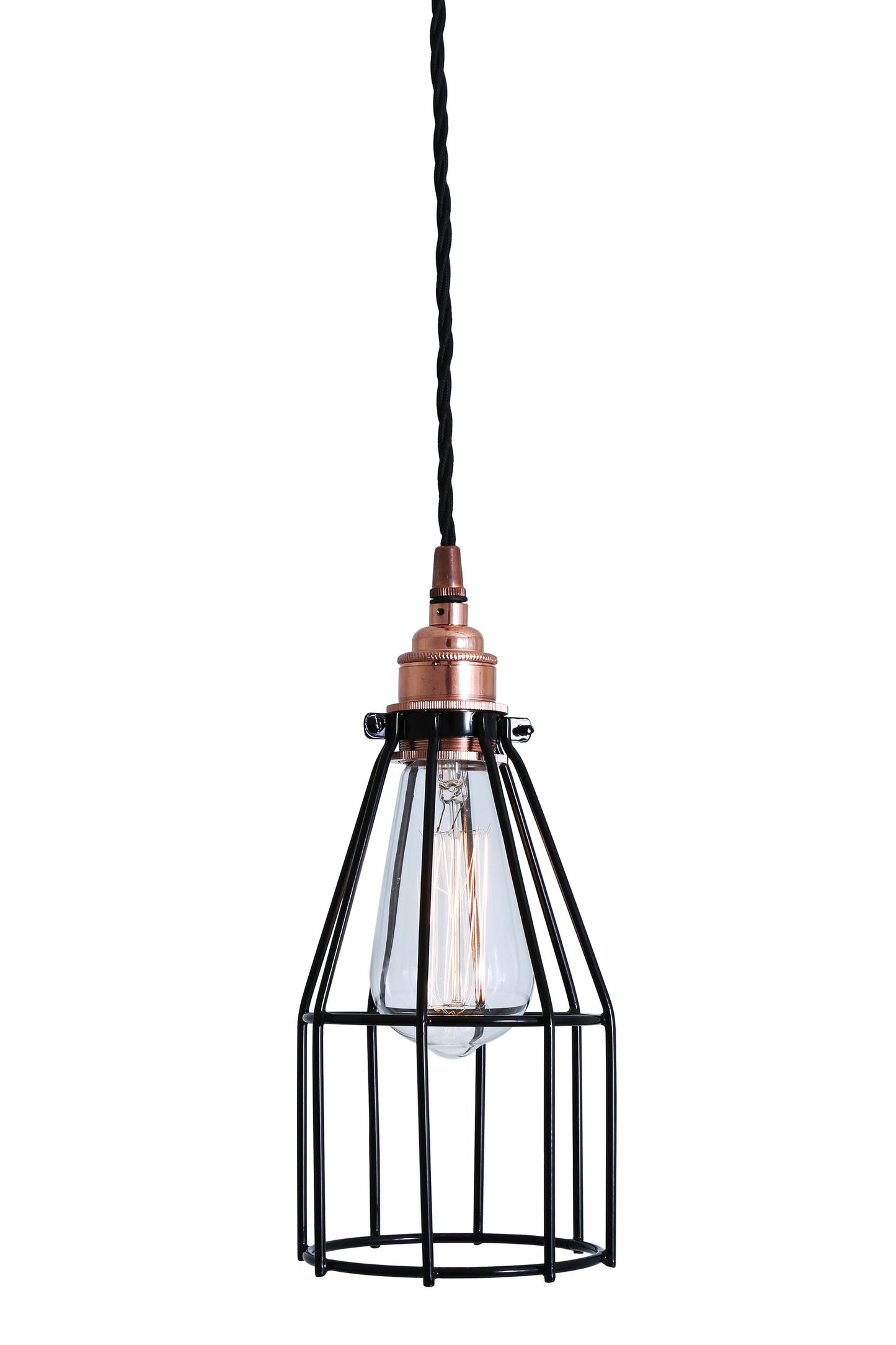 Lima Industrial Cage Copper Pendant Light