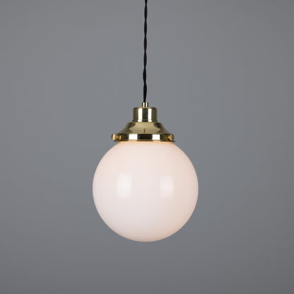 Gentry Opal Glass Globe Pendant Light