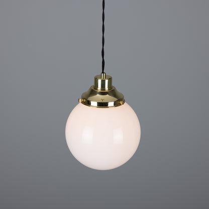 Gentry Opal Glass Globe Pendant Light