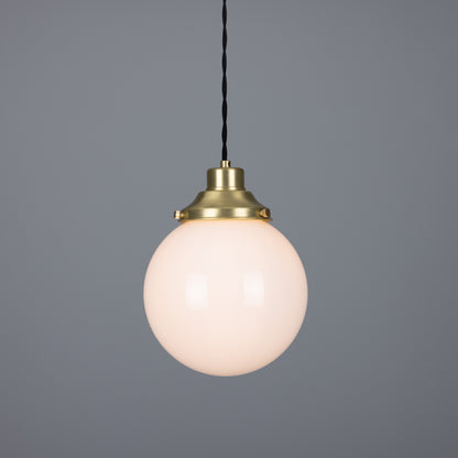 Gentry Opal Glass Globe Pendant Light
