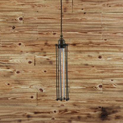 Beirut Industrial Slender Cage Pendant Light