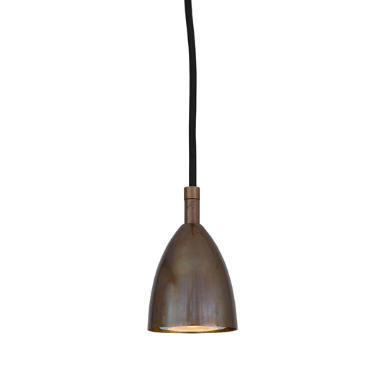 Lainio Small Modern Brass Cone Pendant Light