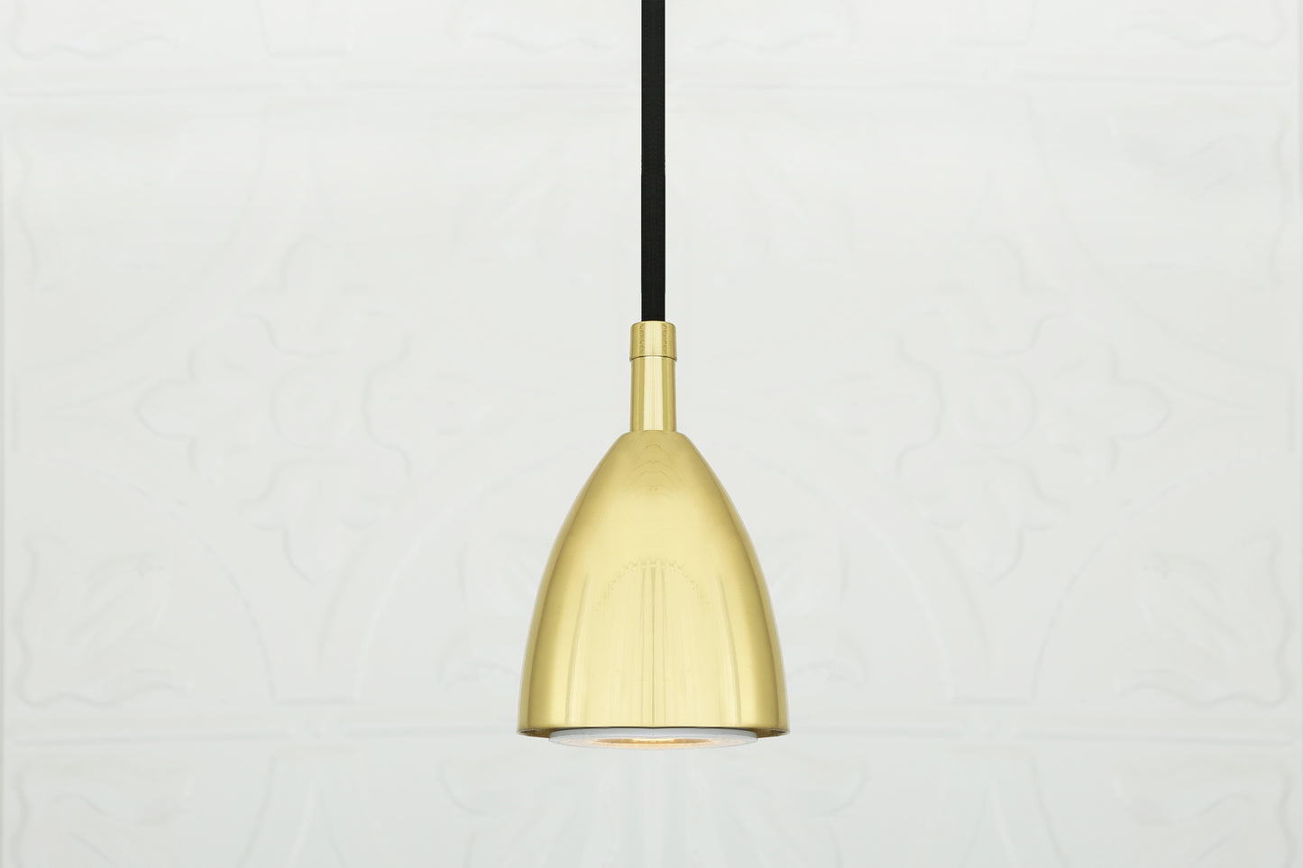 Lainio Small Modern Brass Cone Pendant Light