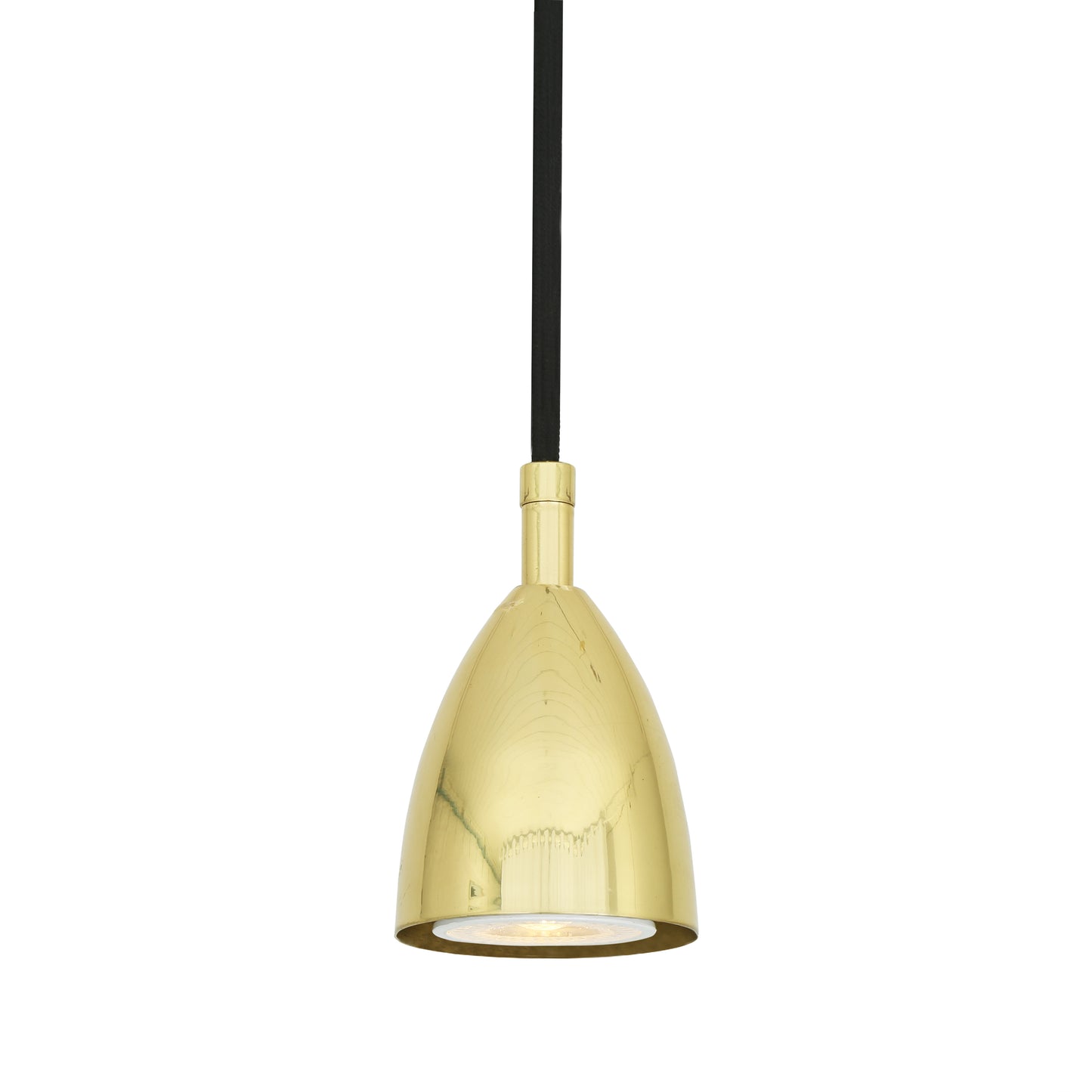Lainio Small Modern Brass Cone Pendant Light