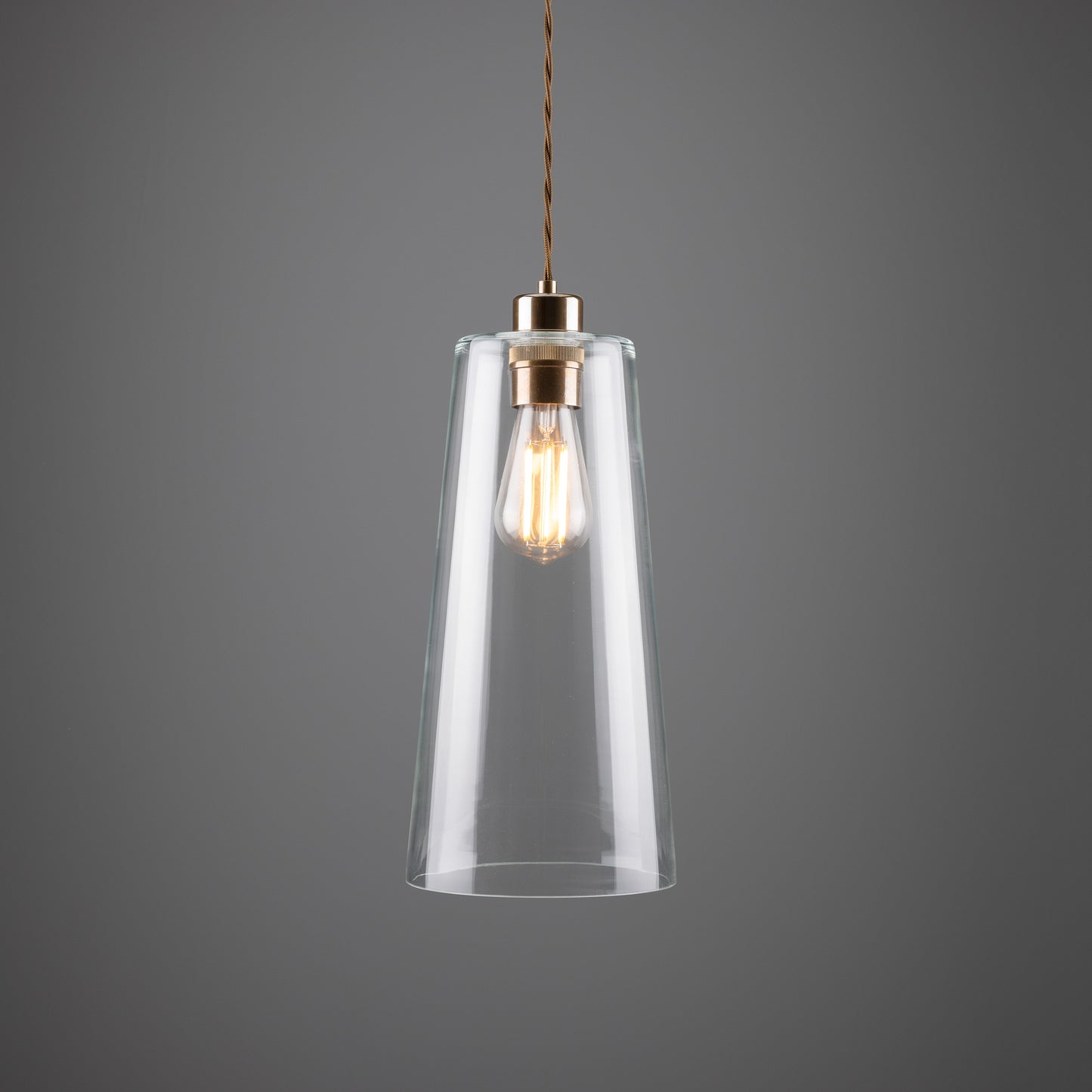 Malang Tall Slender Clear Glass Pendant Light