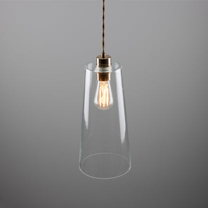 Malang Tall Slender Clear Glass Pendant Light