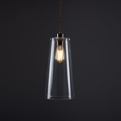 Malang Tall Slender Clear Glass Pendant Light