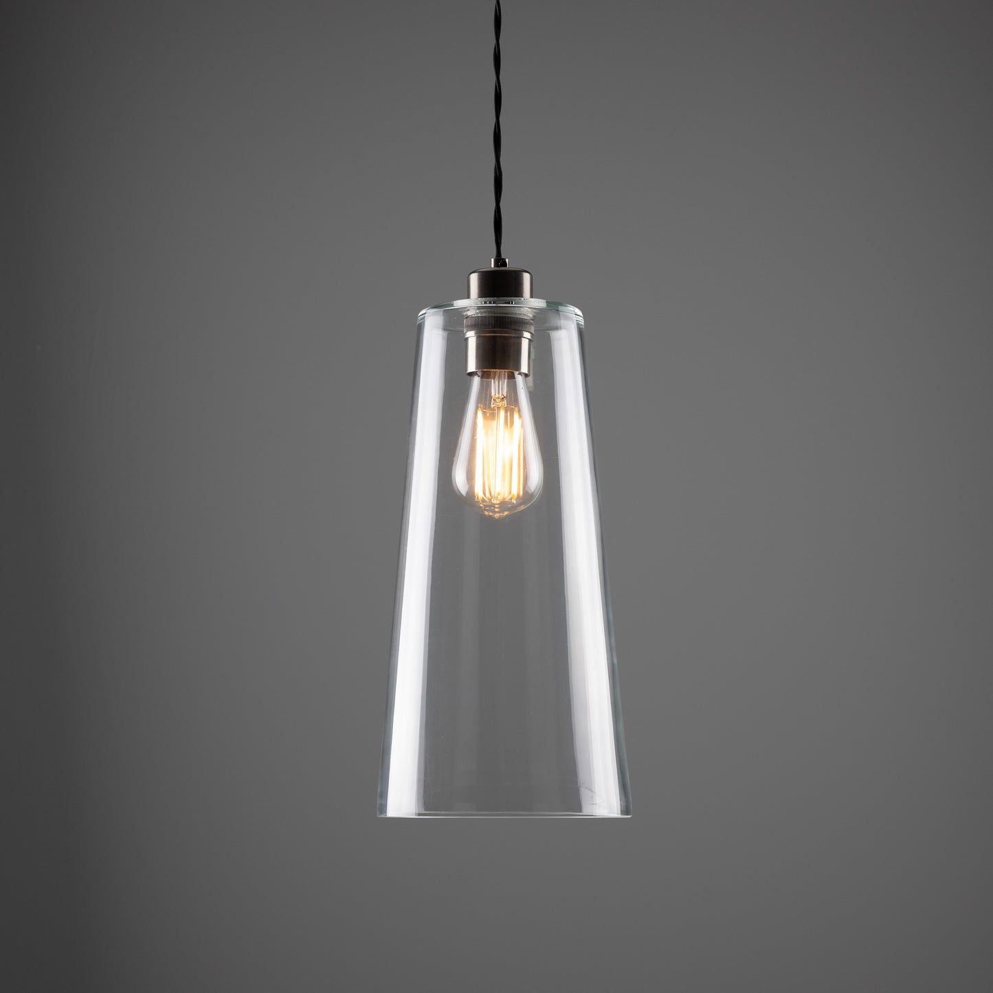 Malang Tall Slender Clear Glass Pendant Light