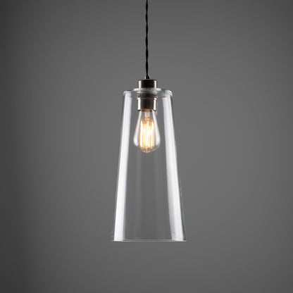 Malang Tall Slender Clear Glass Pendant Light