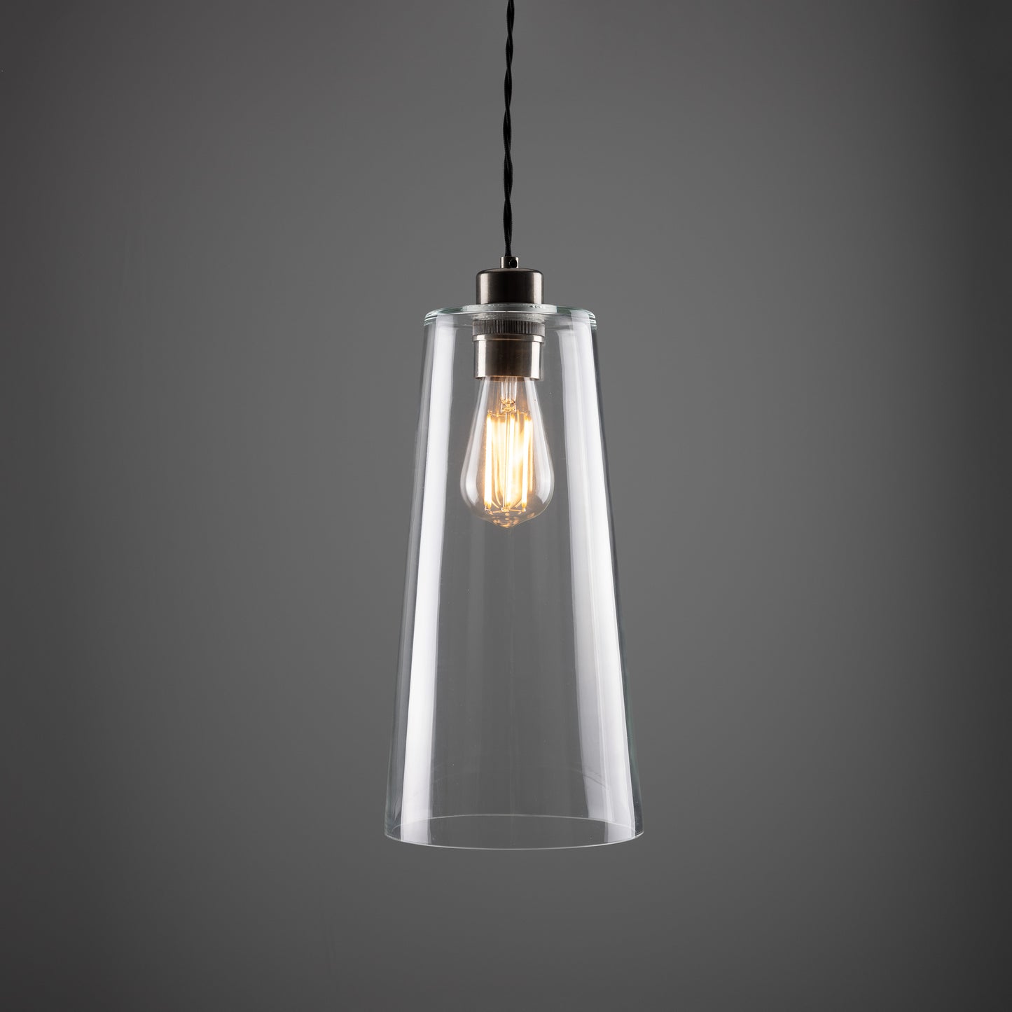 Malang Tall Slender Clear Glass Pendant Light