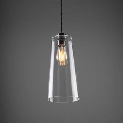 Malang Tall Slender Clear Glass Pendant Light