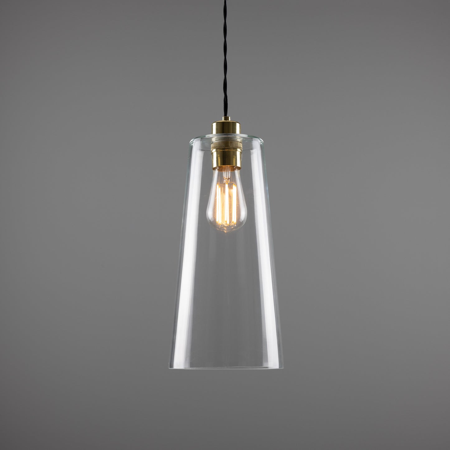 Malang Tall Slender Clear Glass Pendant Light