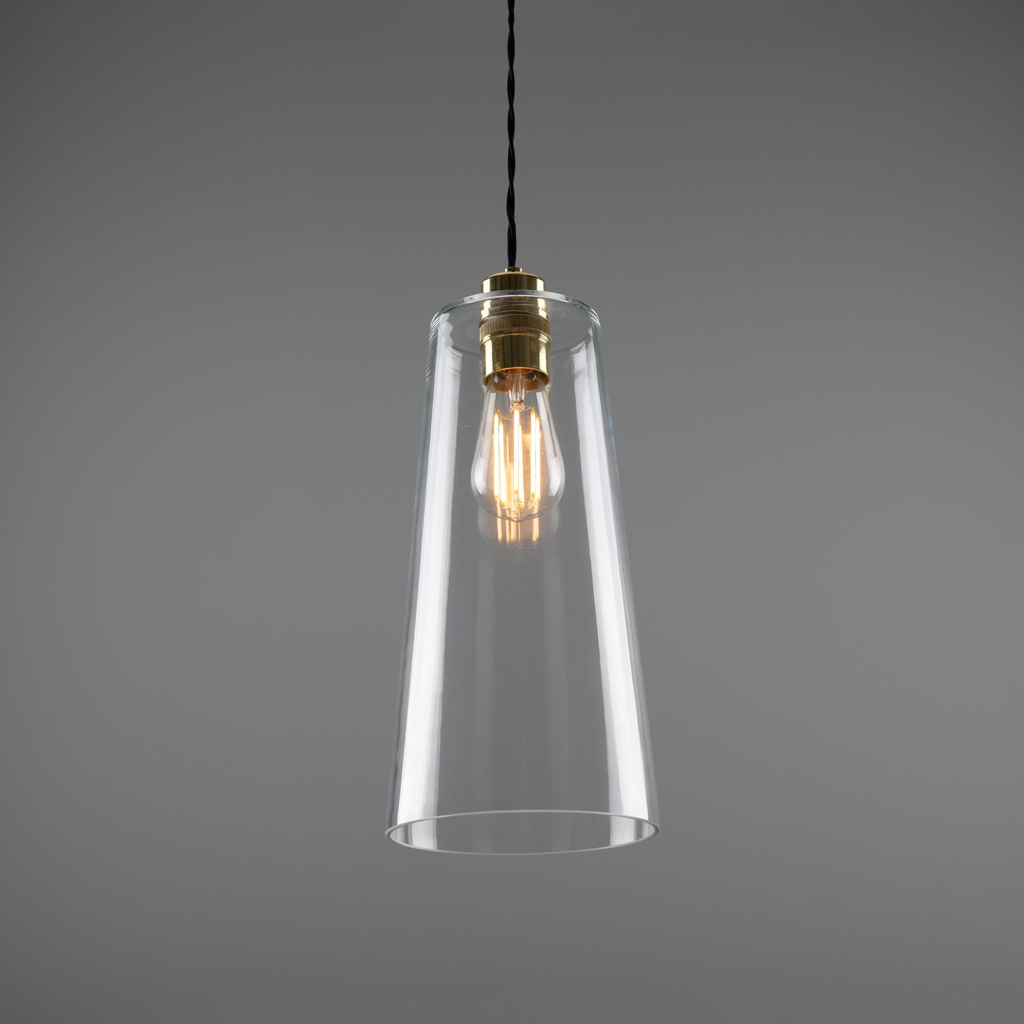 Malang Tall Slender Clear Glass Pendant Light