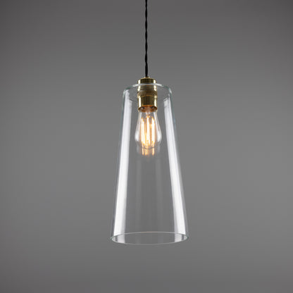 Malang Tall Slender Clear Glass Pendant Light