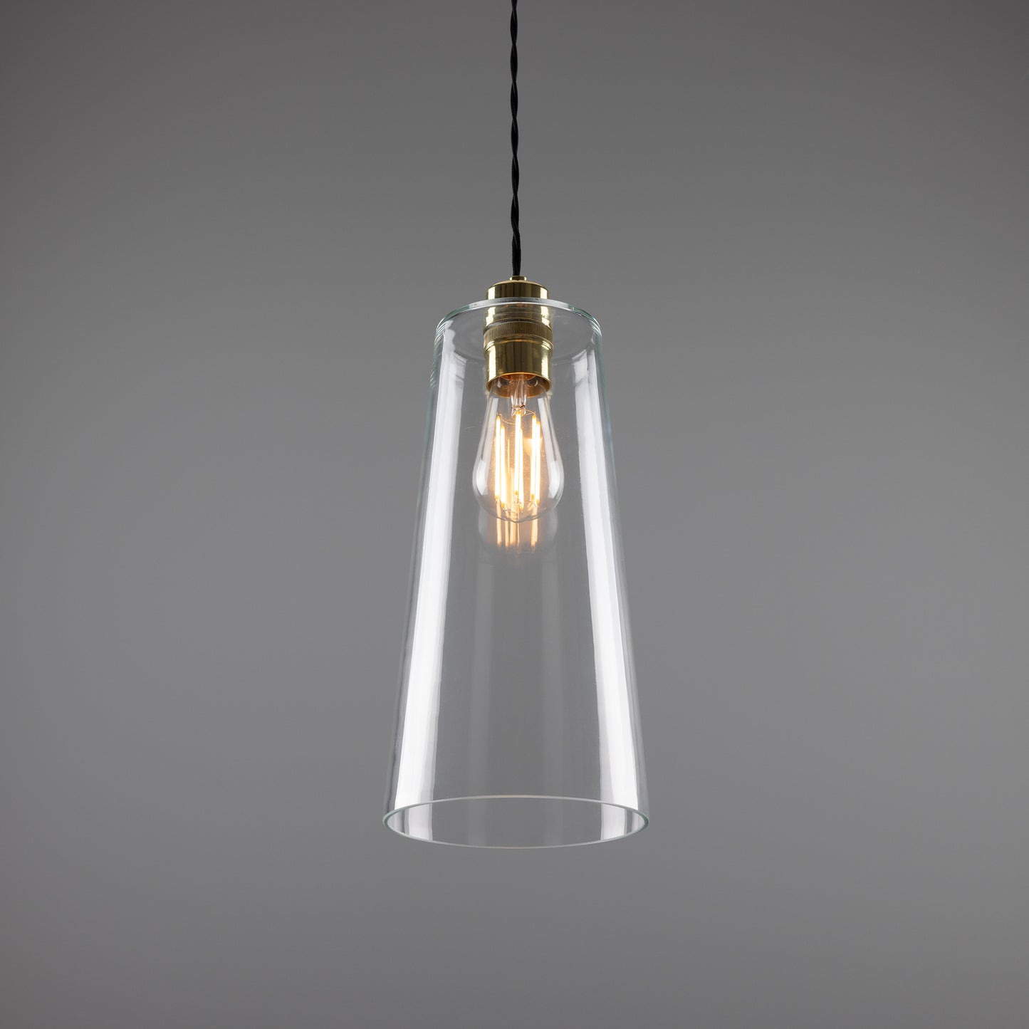 Malang Tall Slender Clear Glass Pendant Light