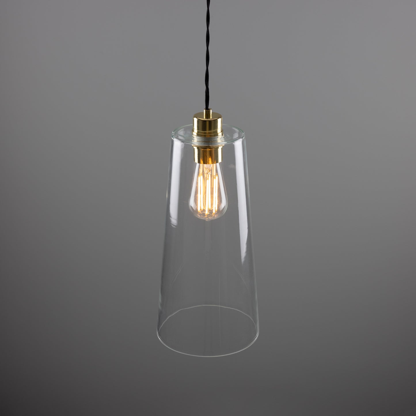 Malang Tall Slender Clear Glass Pendant Light