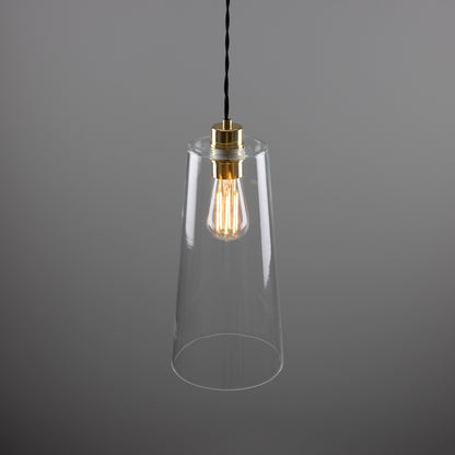 Malang Tall Slender Clear Glass Pendant Light