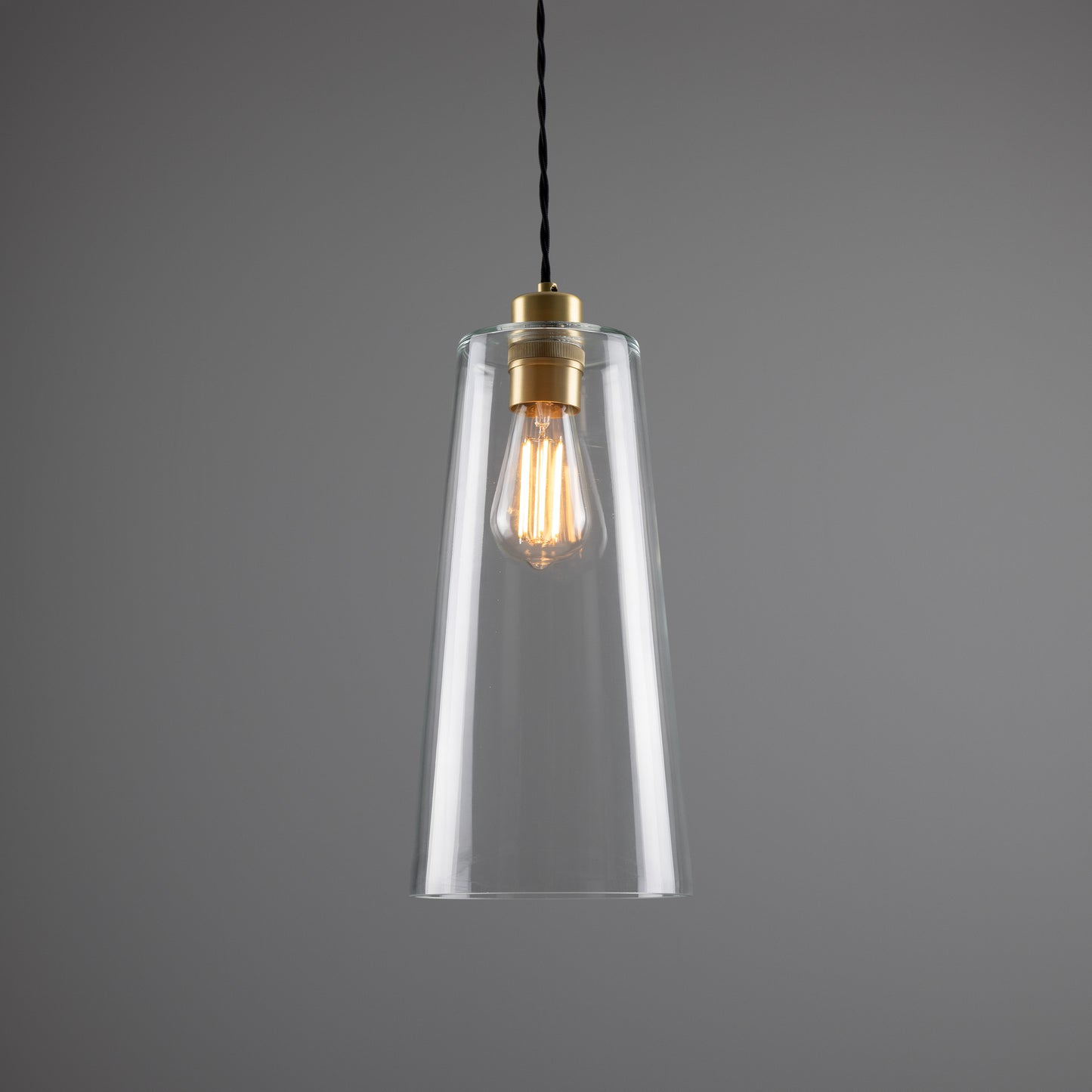 Malang Tall Slender Clear Glass Pendant Light