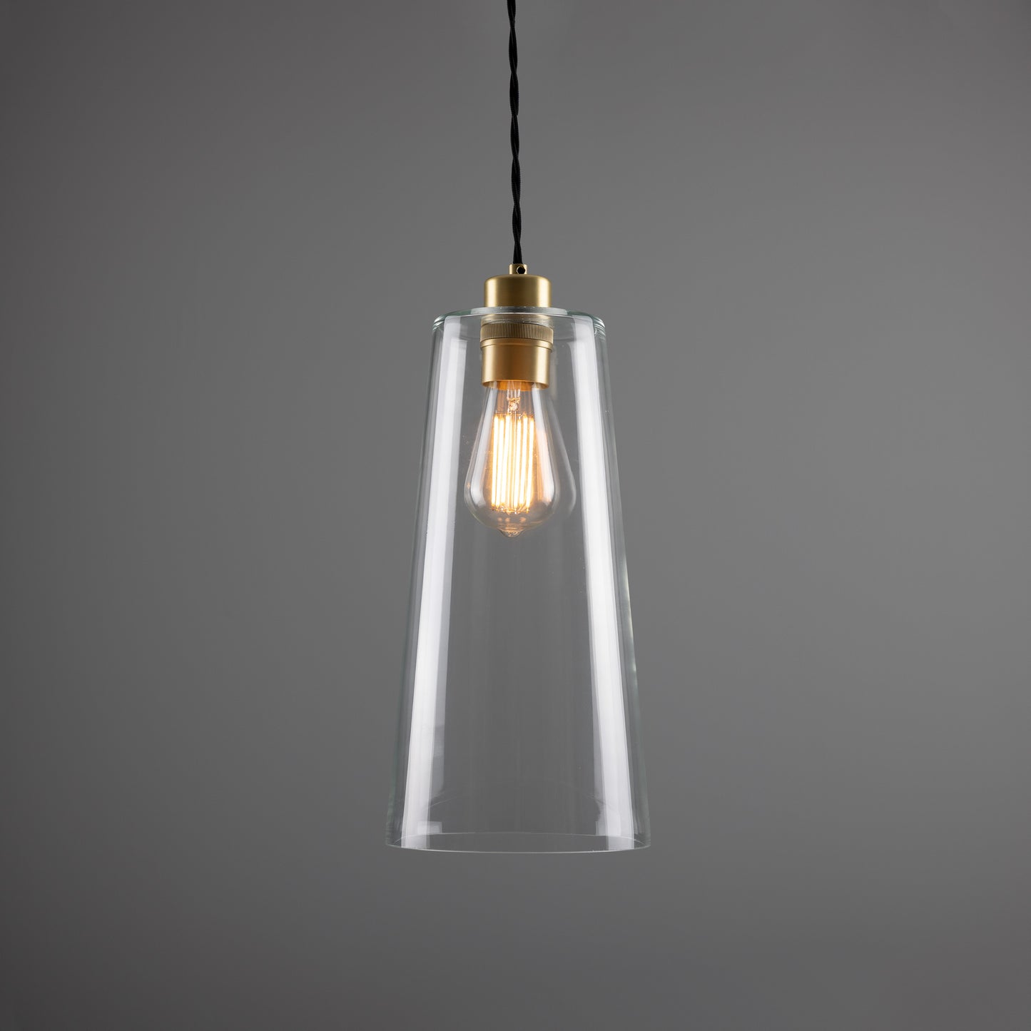 Malang Tall Slender Clear Glass Pendant Light