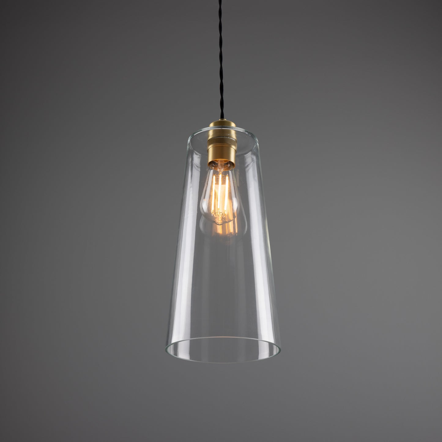 Malang Tall Slender Clear Glass Pendant Light