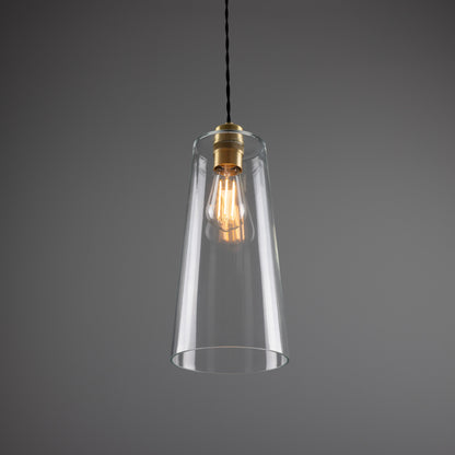 Malang Tall Slender Clear Glass Pendant Light