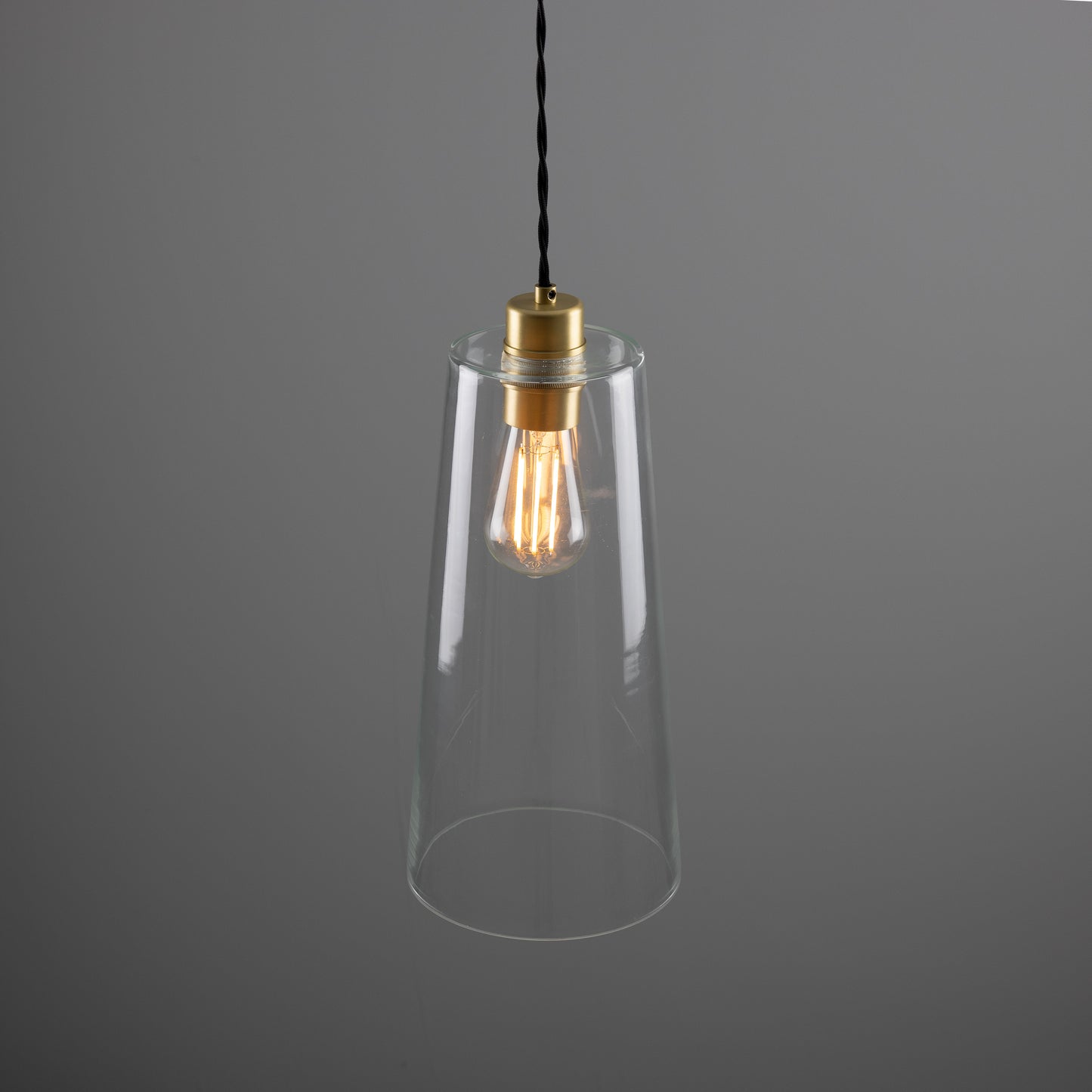 Malang Tall Slender Clear Glass Pendant Light