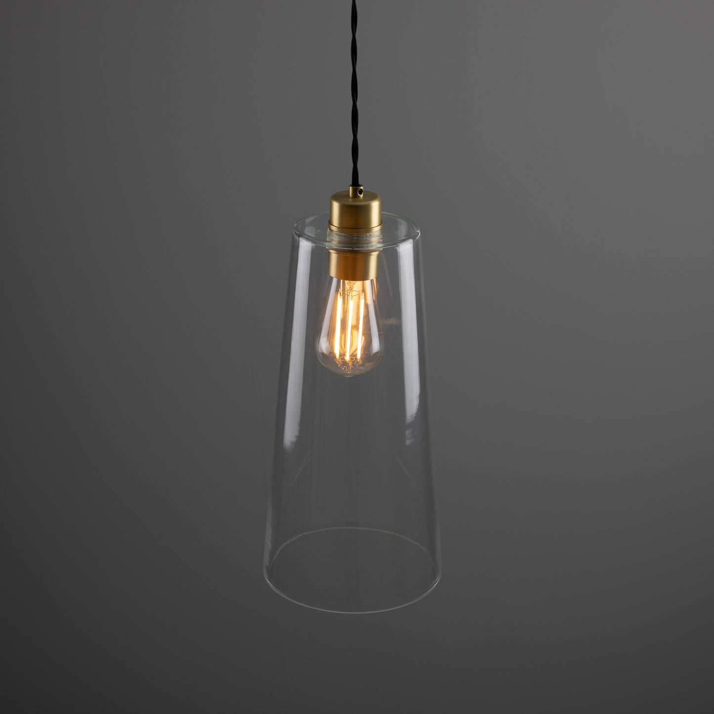 Malang Tall Slender Clear Glass Pendant Light