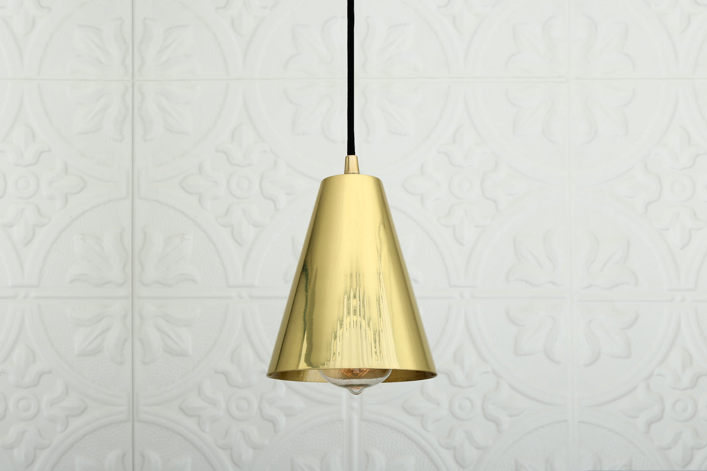 Moya Modern Brass Cone Pendant Light