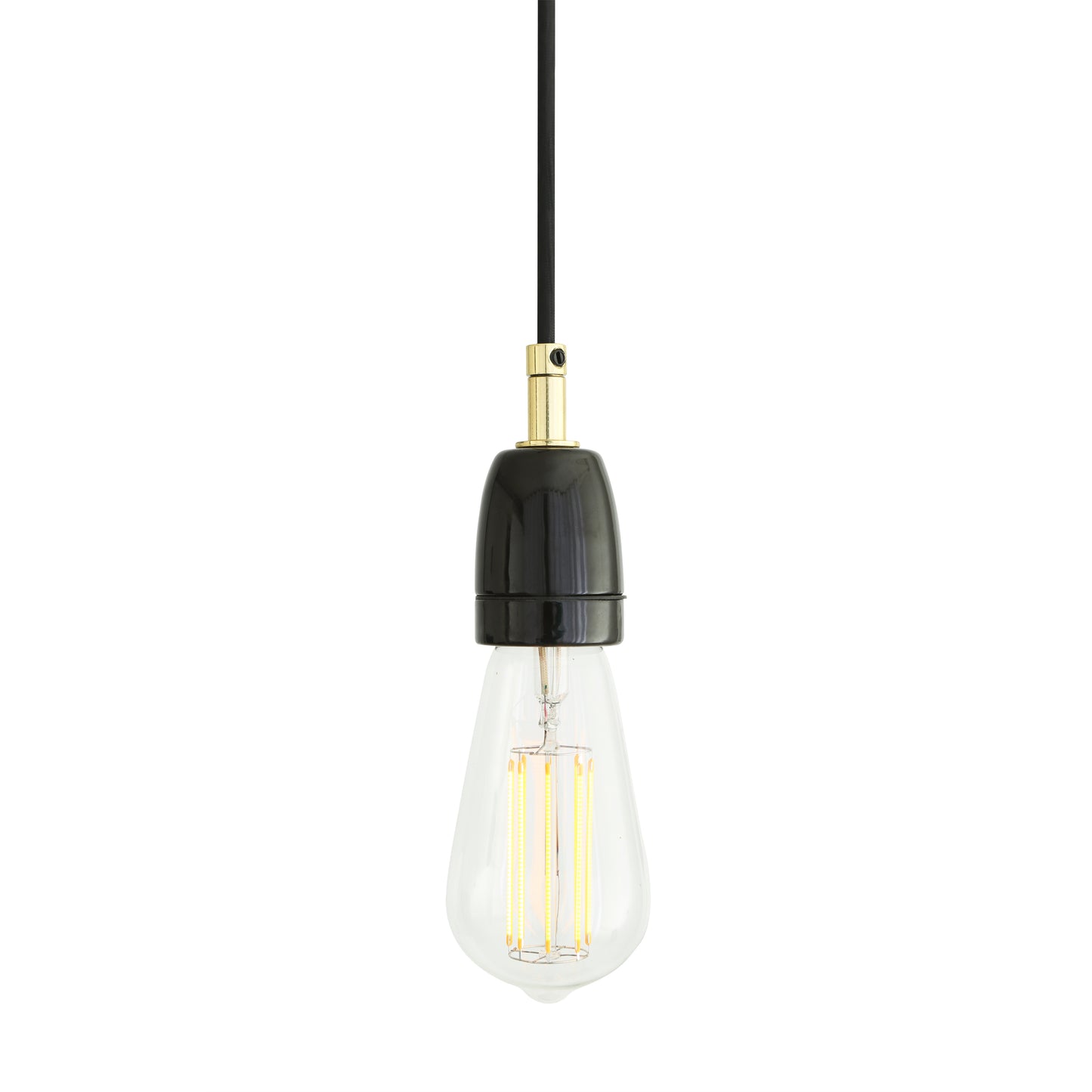 Caltra Modern Ceramic and Brass Pendant Light