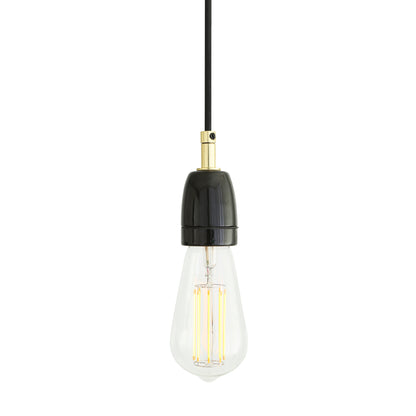 Caltra Modern Ceramic and Brass Pendant Light