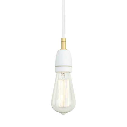 Caltra Modern Ceramic and Brass Pendant Light