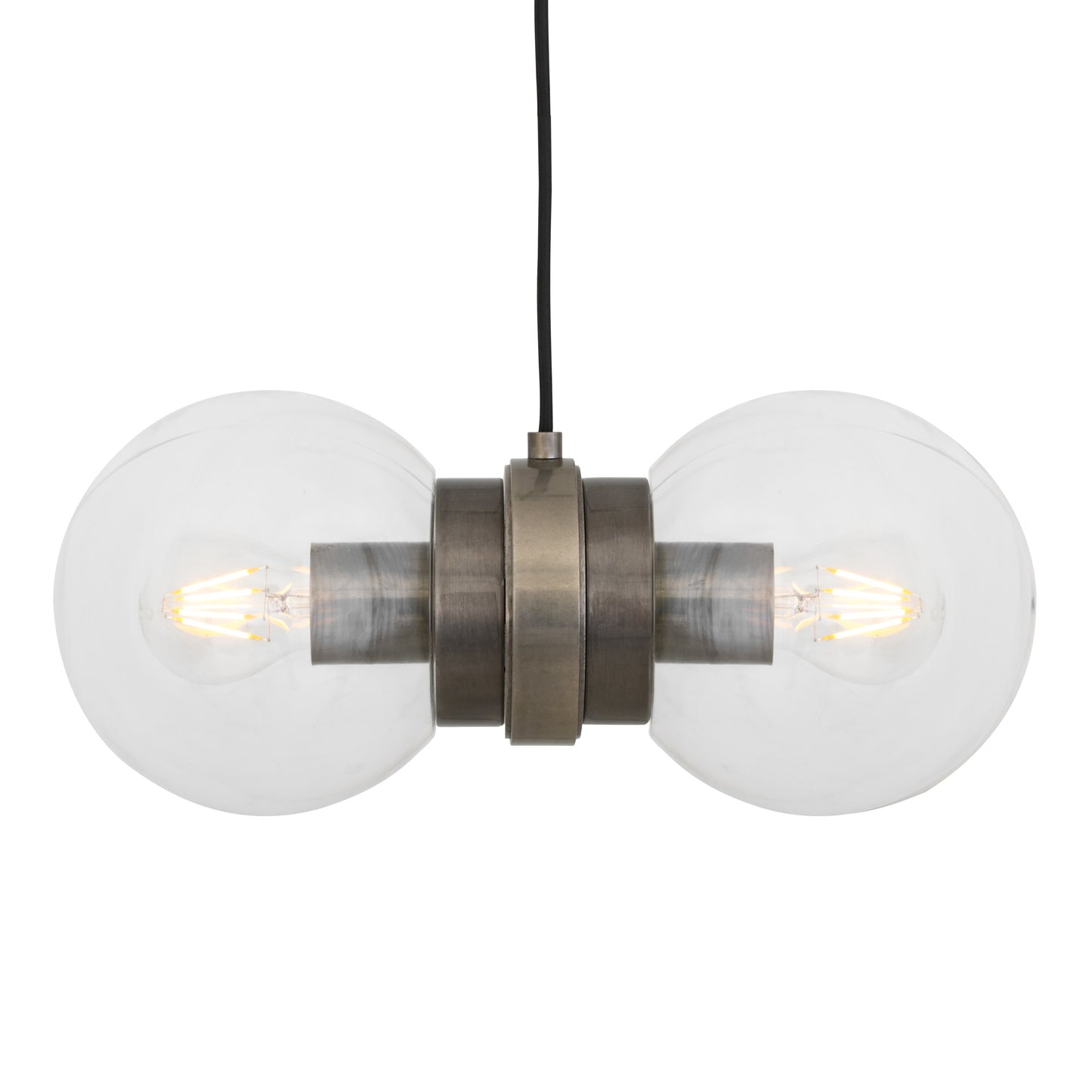 Eske Double Glass Globe Pendant Light