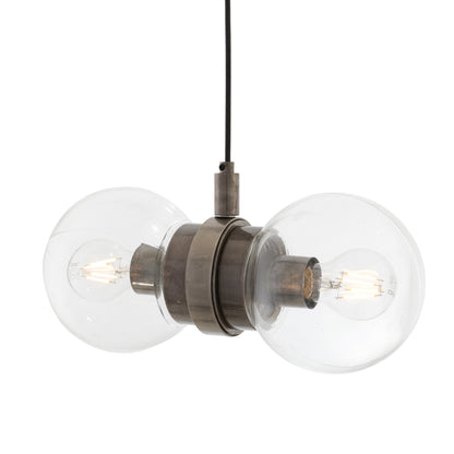 Eske Double Glass Globe Pendant Light