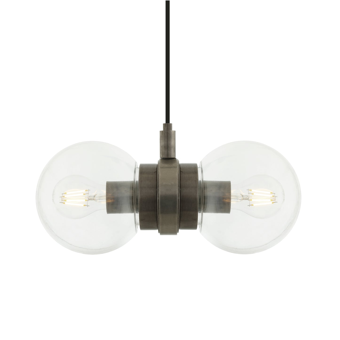 Eske Double Glass Globe Pendant Light