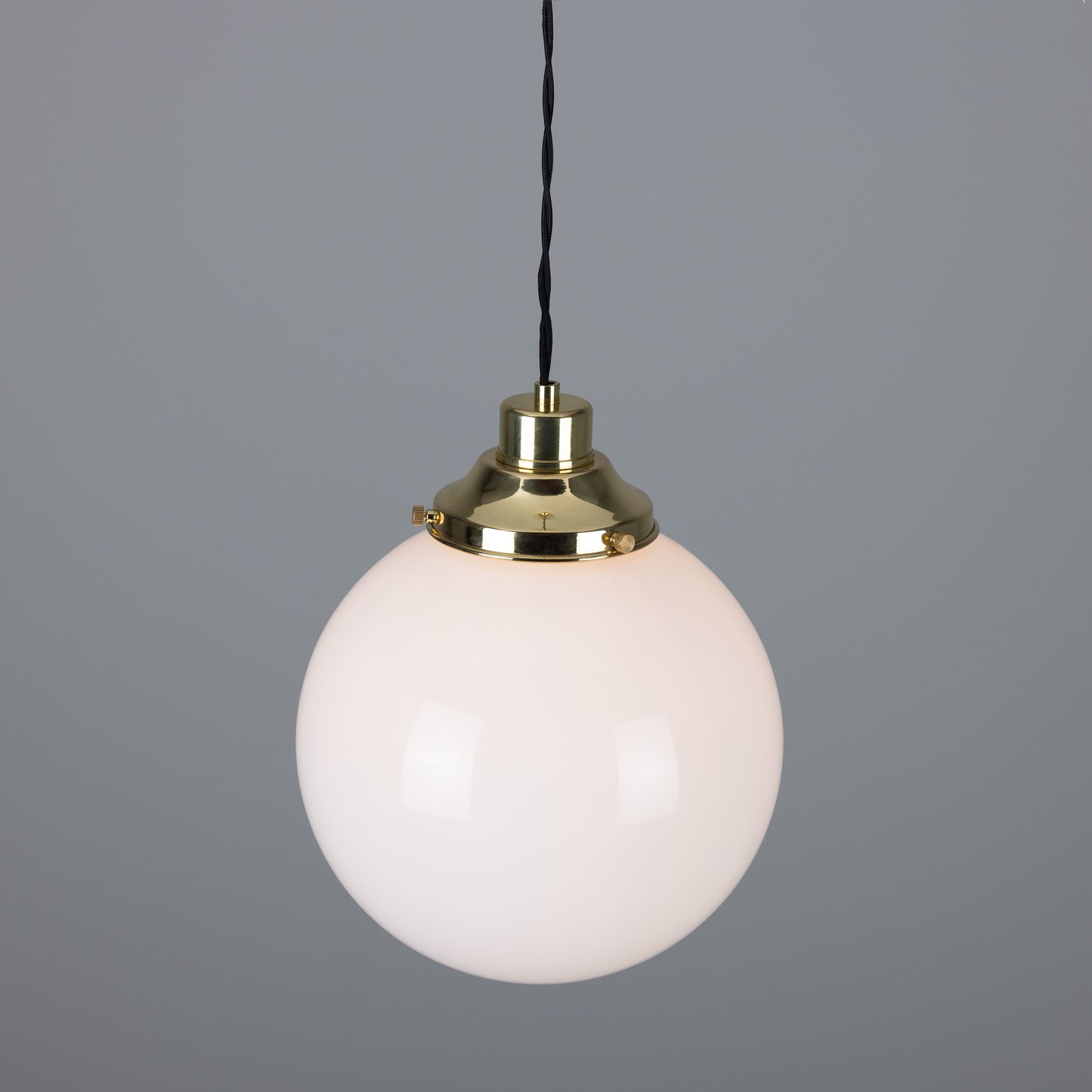 Gentry Opal Glass Globe Pendant Light