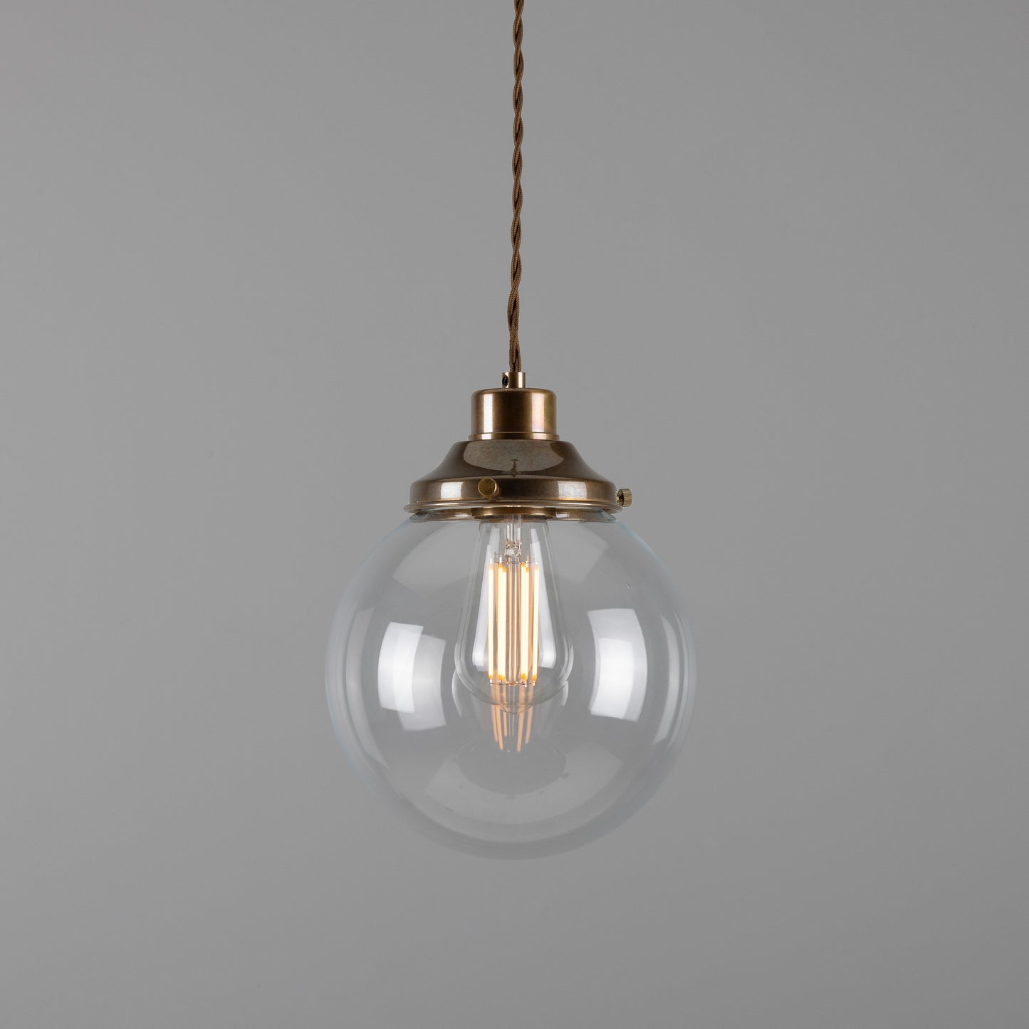 Virginia Clear Glass Globe Pendant Light