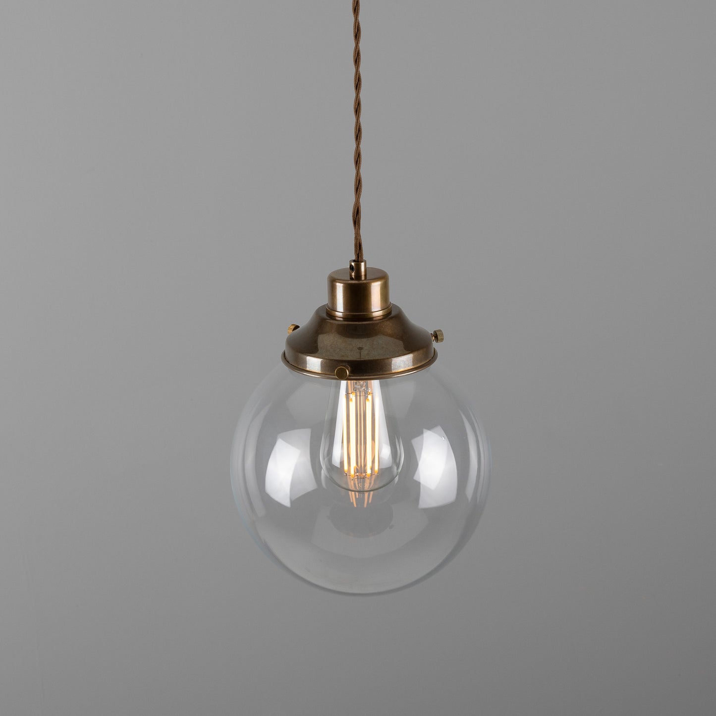 Virginia Clear Glass Globe Pendant Light