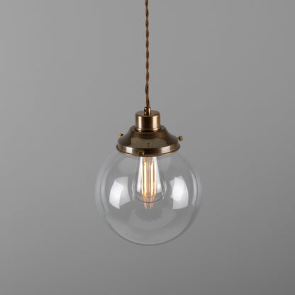 Virginia Clear Glass Globe Pendant Light