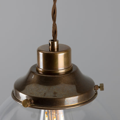 Virginia Clear Glass Globe Pendant Light