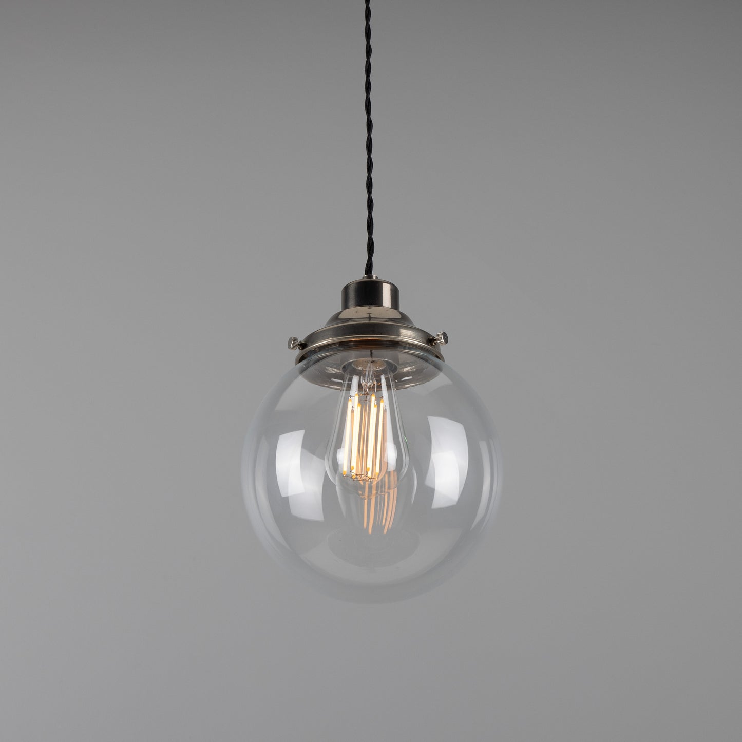 Virginia Clear Glass Globe Pendant Light