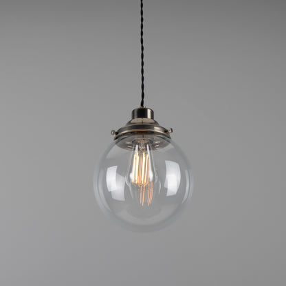 Virginia Clear Glass Globe Pendant Light