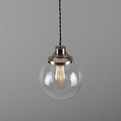 Virginia Clear Glass Globe Pendant Light