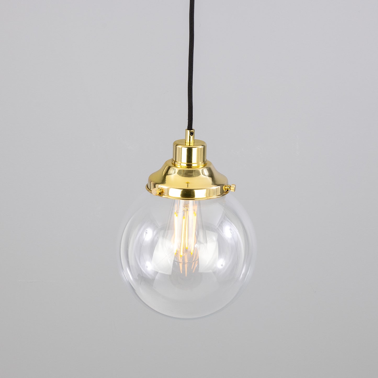 Virginia Clear Glass Globe Pendant Light