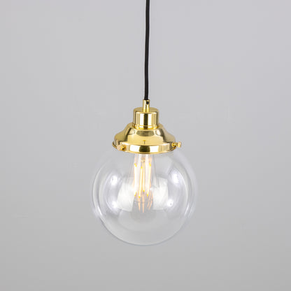 Virginia Clear Glass Globe Pendant Light