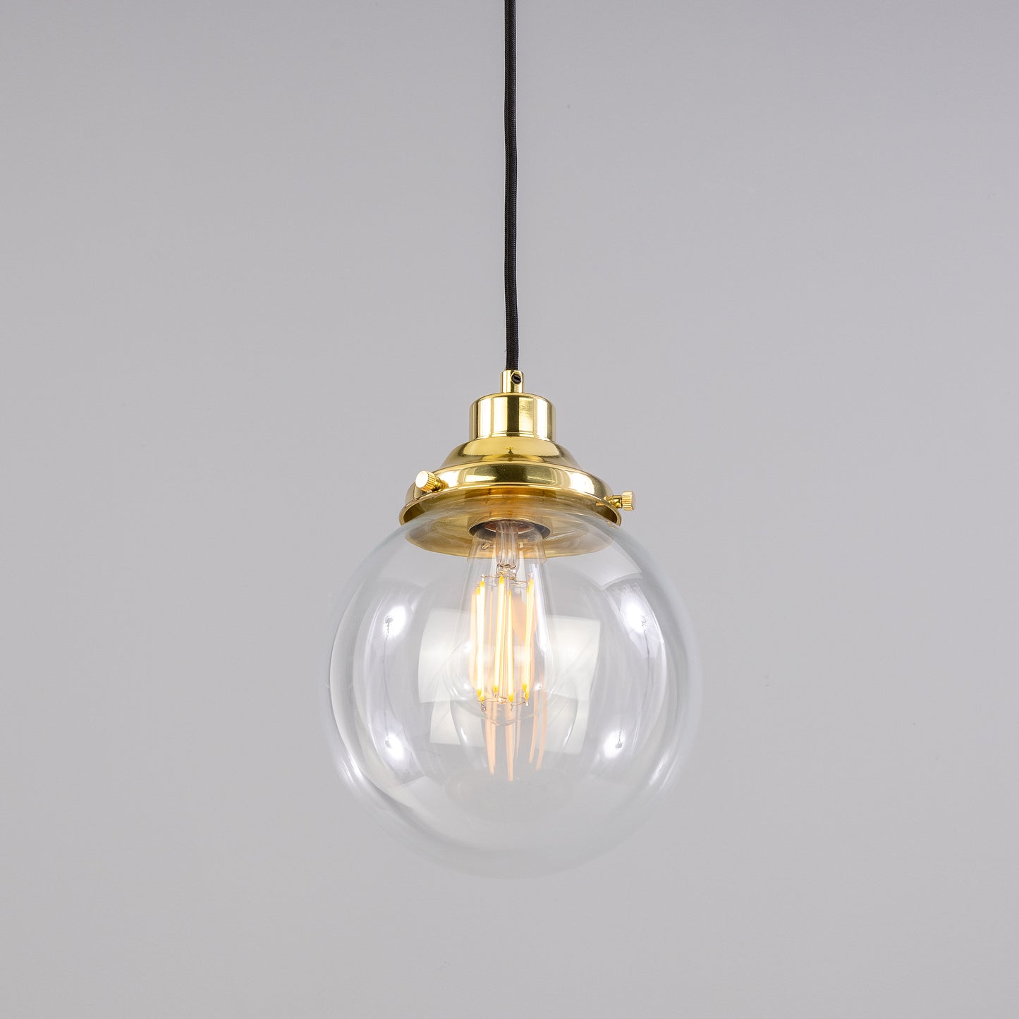 Virginia Clear Glass Globe Pendant Light