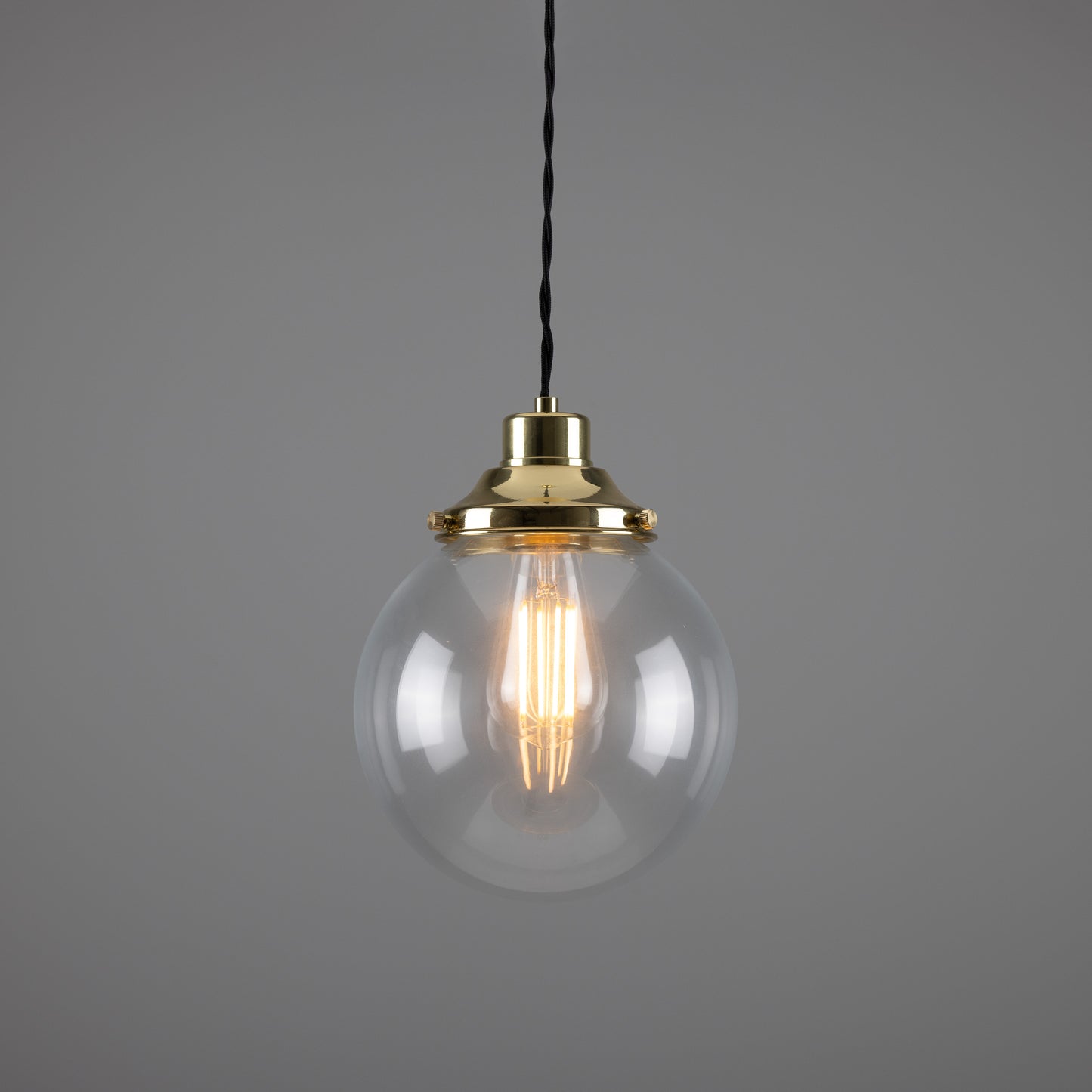 Virginia Clear Glass Globe Pendant Light