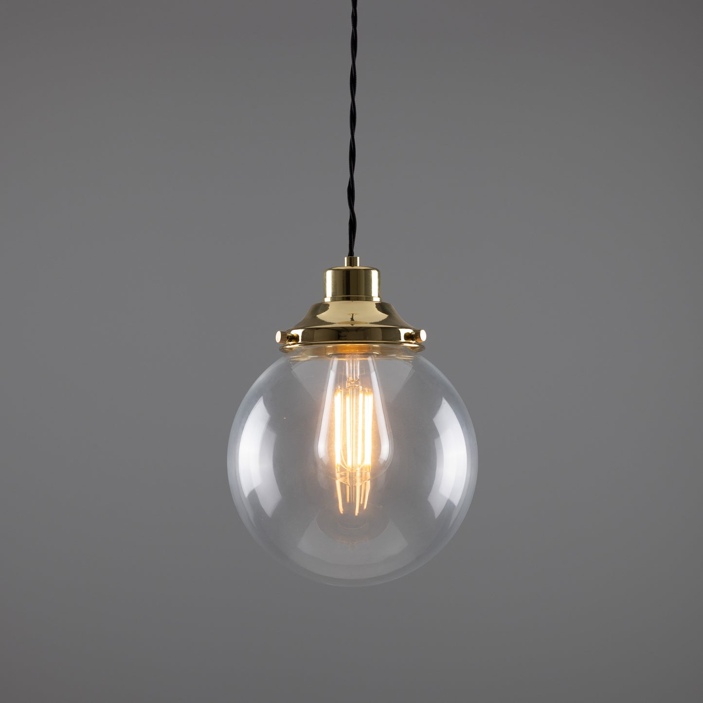 Virginia Clear Glass Globe Pendant Light