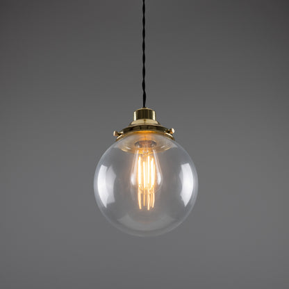 Virginia Clear Glass Globe Pendant Light